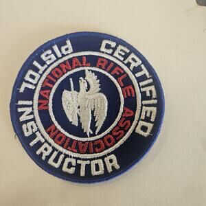 VINTAGE PATCH: NRA NATIONAL RIFLE ASSOCIATION CRETIFIED PISTOL INSTRUCTOR